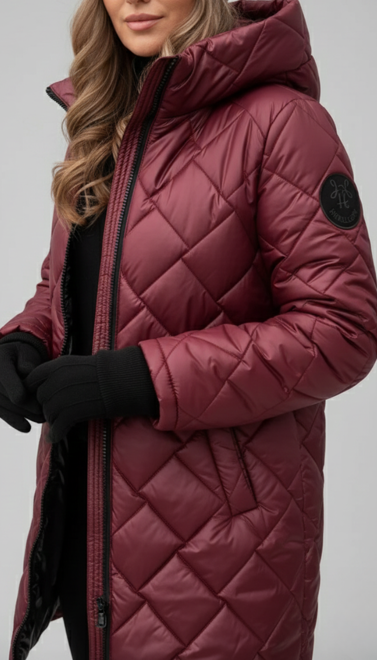 Bogna | Stylish quilted down jacket with hood