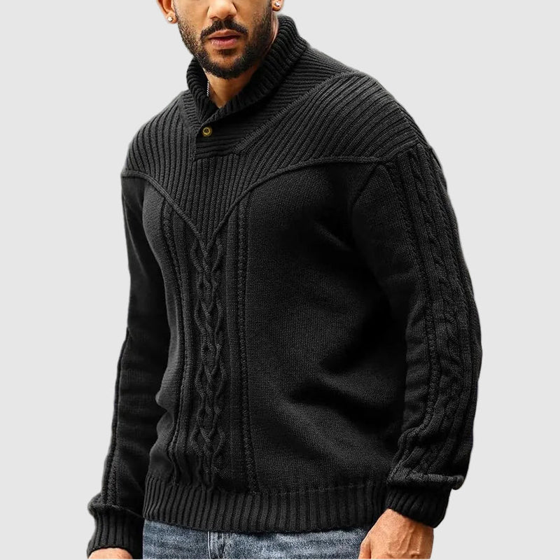 Gregorio | Knitted Shawl Collar Sweater