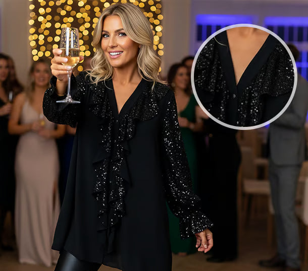 Évelyne Jade | Plain Ruffled Blouses