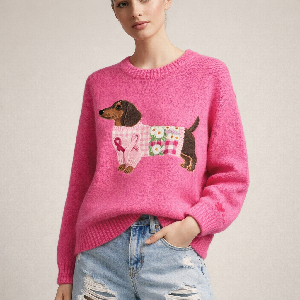 Lena | Sweater with a Dog in Colorful Clothes