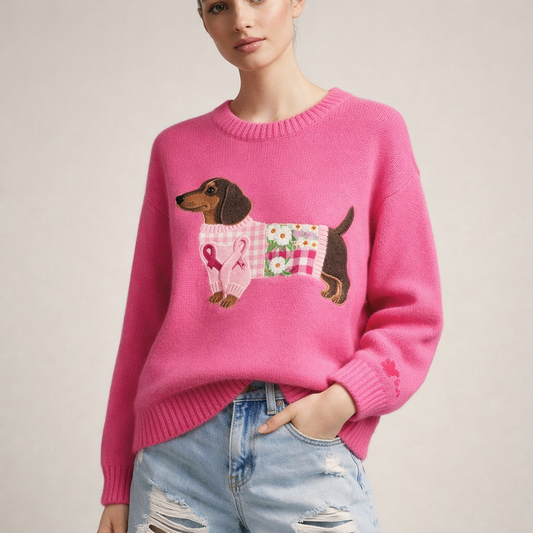 Lena | Sweater with a Dog in Colorful Clothes