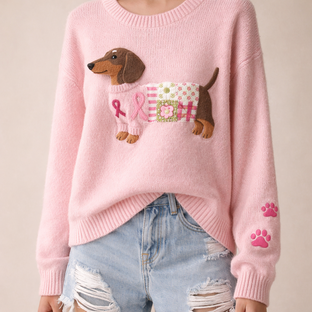 Lena | Sweater with a Dog in Colorful Clothes