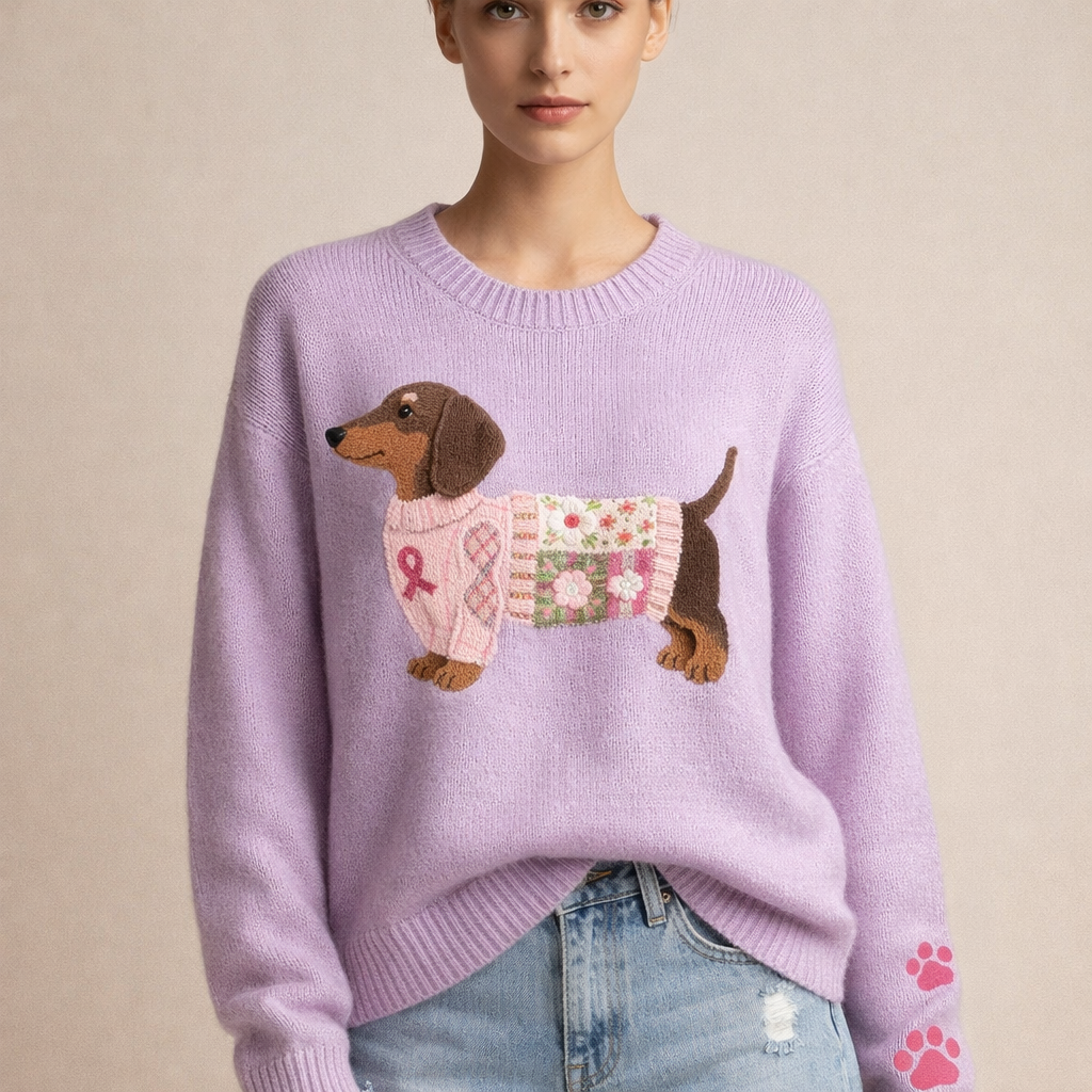 Lena | Sweater with a Dog in Colorful Clothes