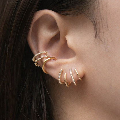 Luci | Earrings "Claw" with zircons