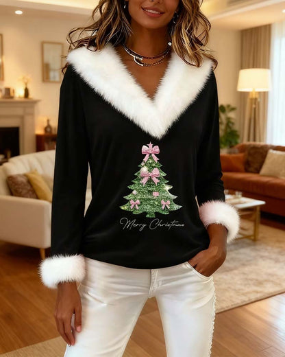 Janika | Warm Christmas V-Neck Sweater