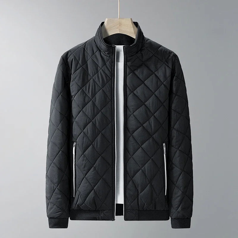 Laurent | Men's quilted diamond jacket