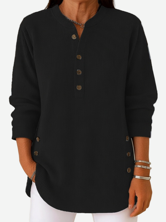 Harperly | Long Sleeve Solid Knit Sweater