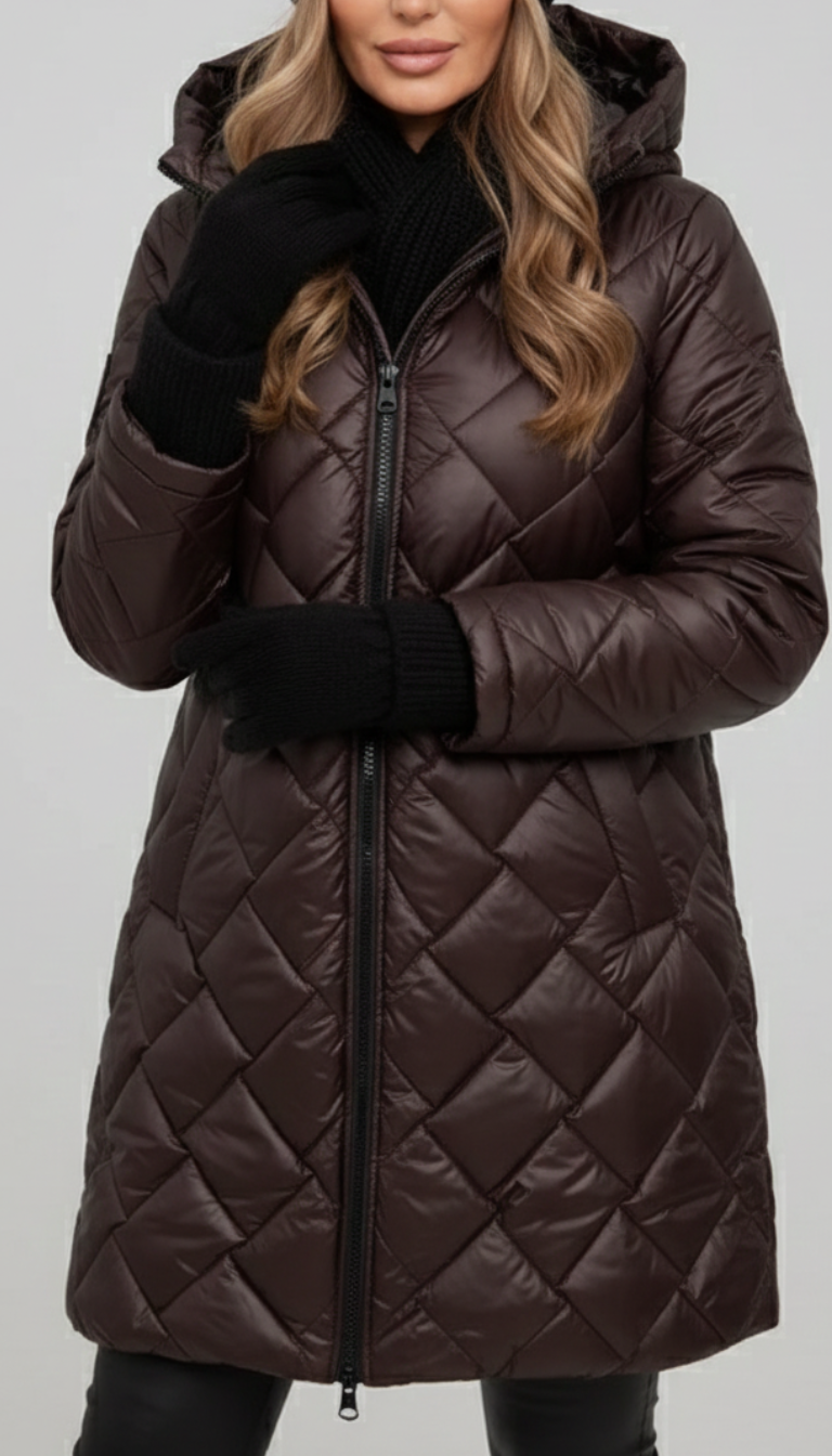 Bogna | Stylish quilted down jacket with hood