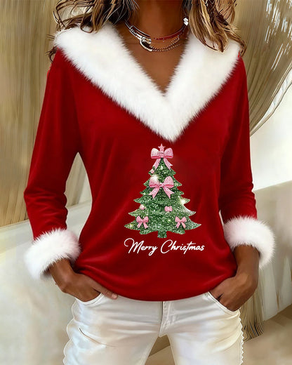 Janika | Warm Christmas V-Neck Sweater
