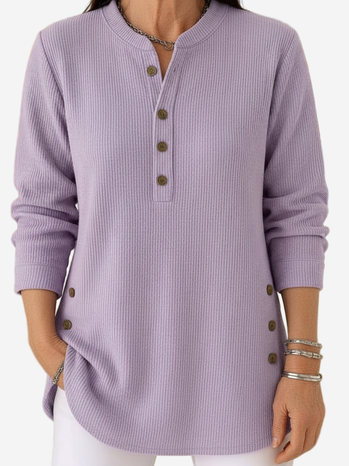 Harperly | Long Sleeve Solid Knit Sweater