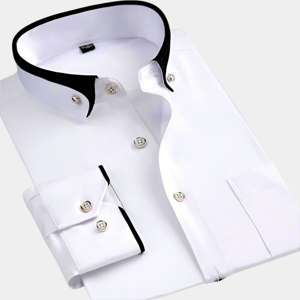 Daarik | Long Sleeve Contrast Collar Dress Shirt