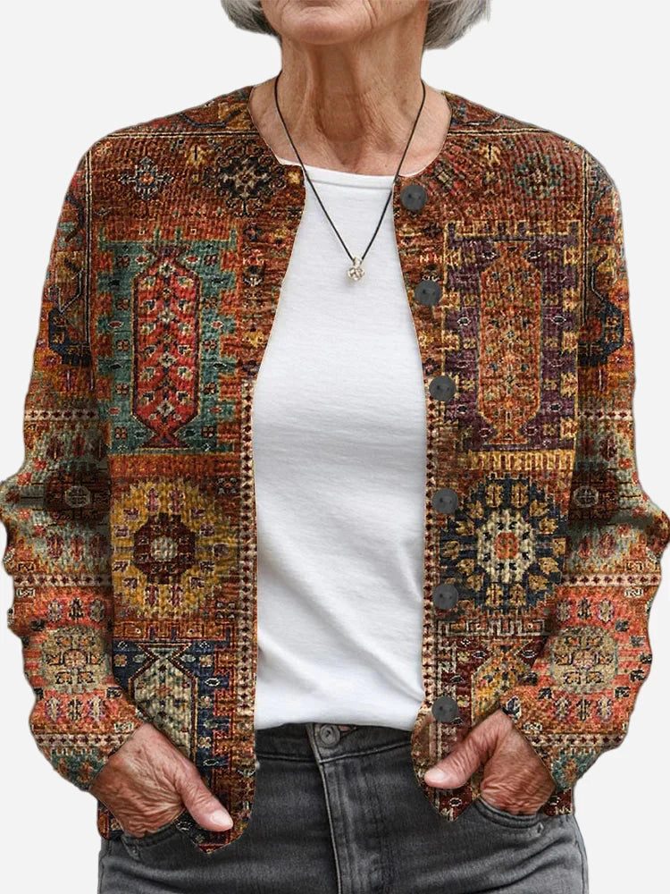 Adelina | Comfortable Cardigan with Geometric Pattern