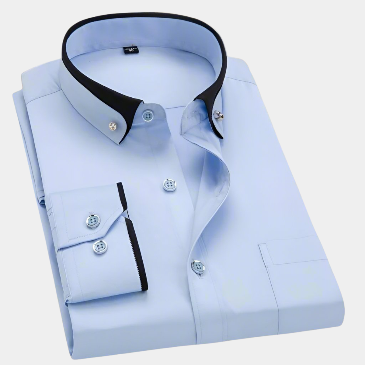 Daarik | Long Sleeve Contrast Collar Dress Shirt