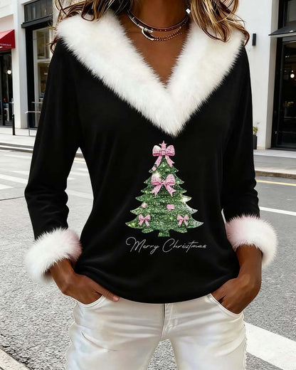 Janika | Warm Christmas V-Neck Sweater