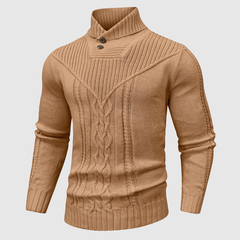 Gregorio | Knitted Shawl Collar Sweater