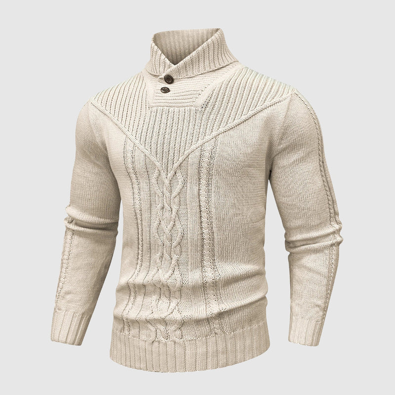 Gregorio | Knitted Shawl Collar Sweater