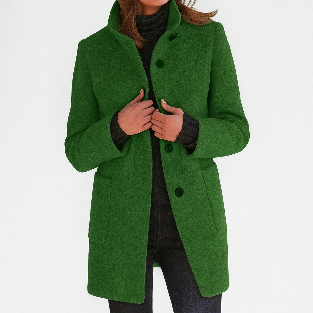 René | High Collar Coat