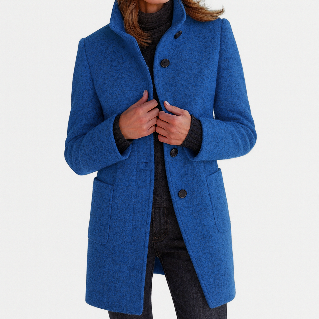 René | High Collar Coat
