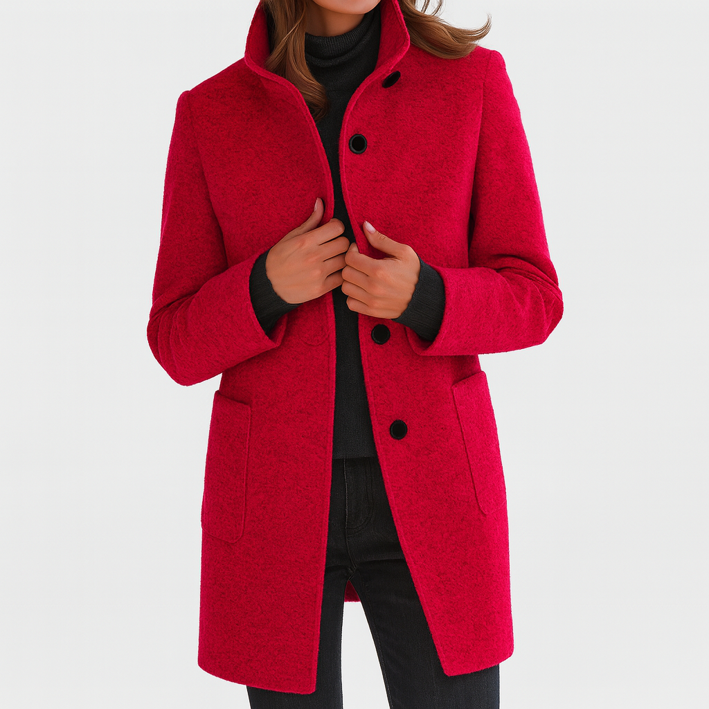 René | High Collar Coat