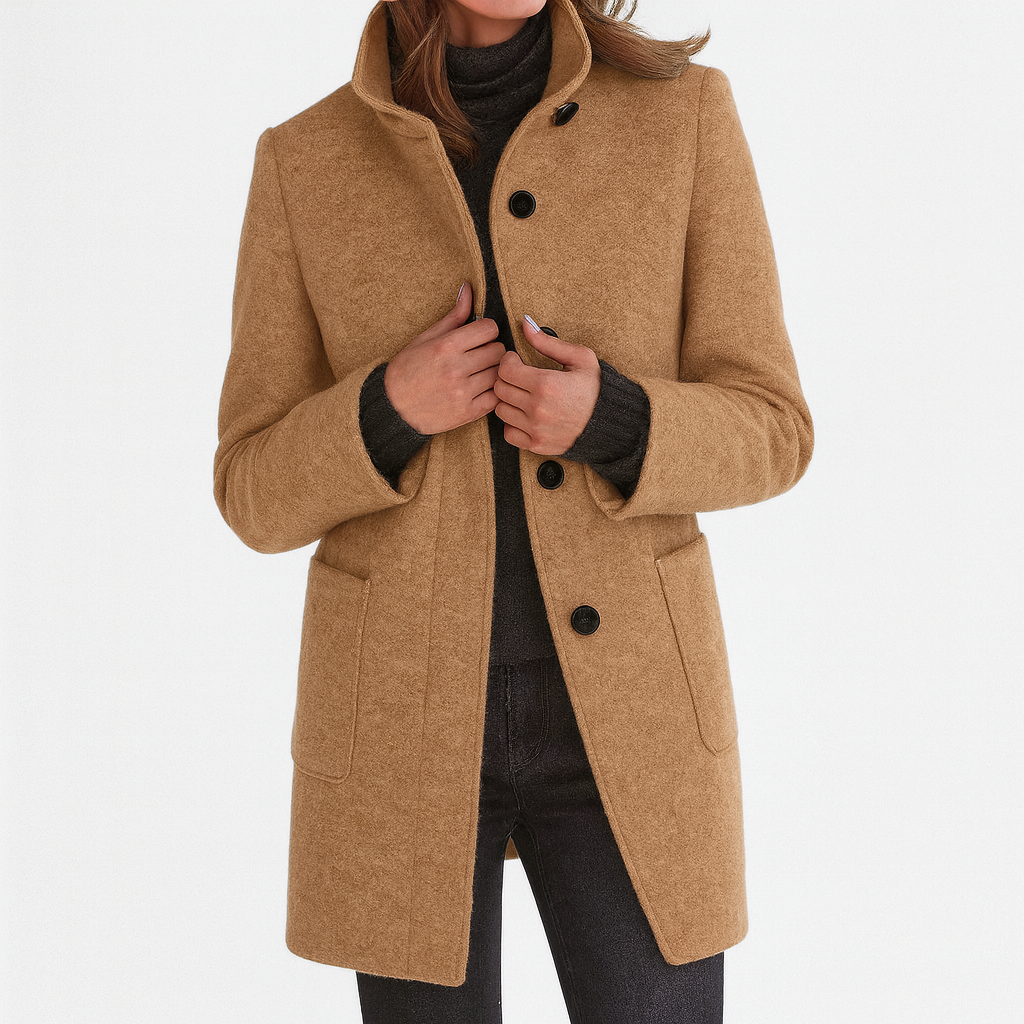 René | High Collar Coat