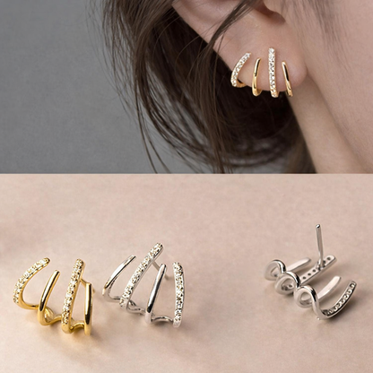 Luci | Earrings "Claw" with zircons