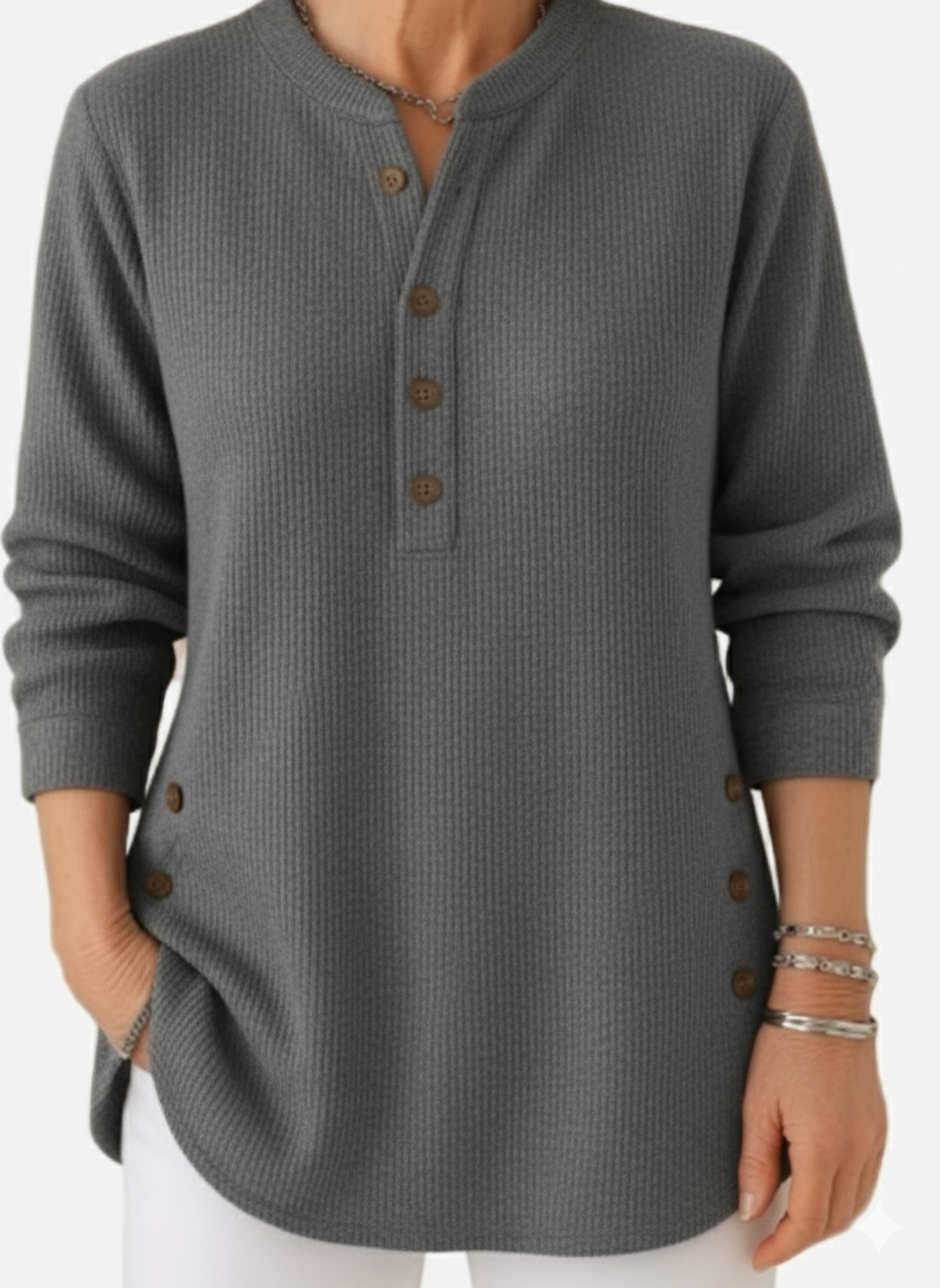 Harperly | Long Sleeve Solid Knit Sweater