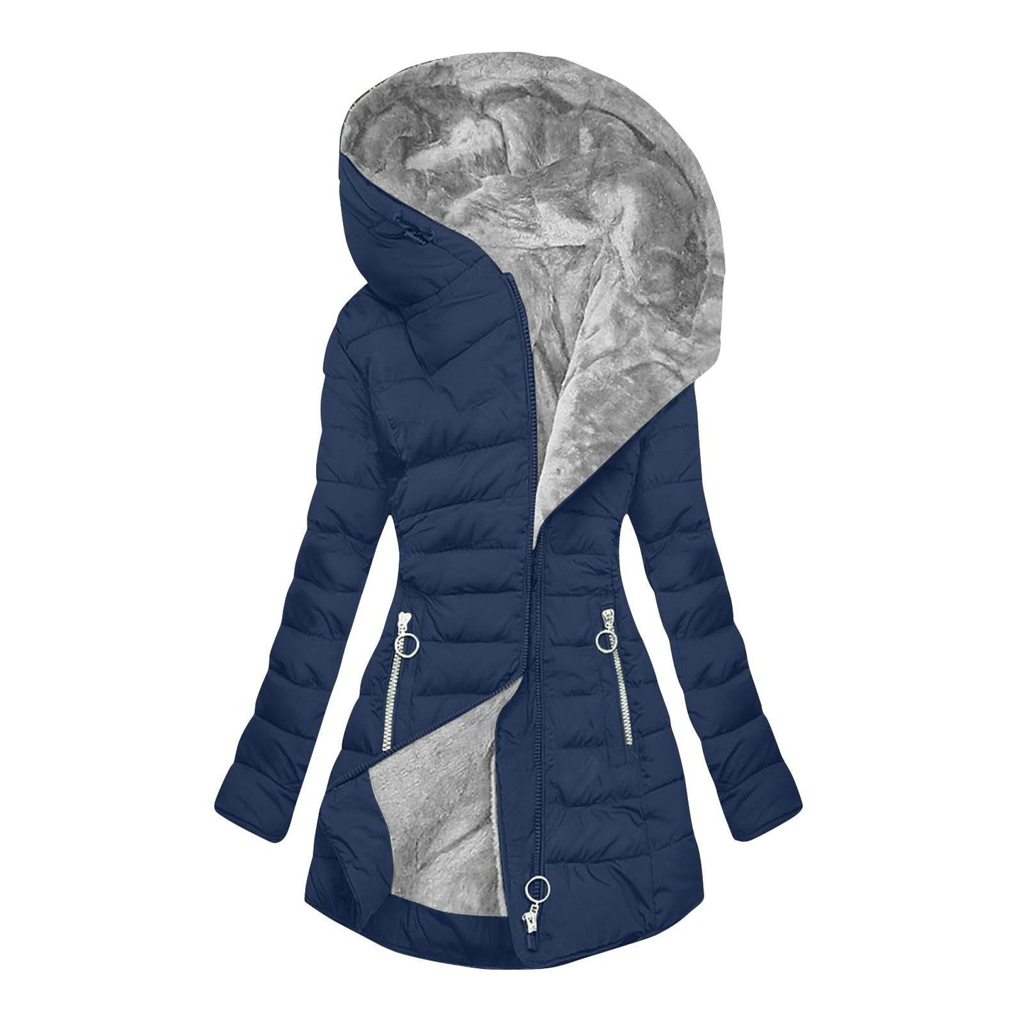 Giulia | Winter Feather Jacket with Hood
