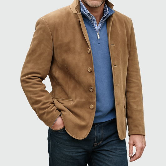 Ferdinando | Classic Button-Down Suede Blazer