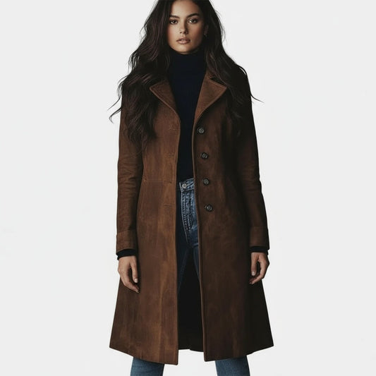 Giulia | Long Suede Coat