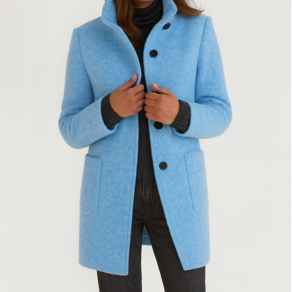 René | High Collar Coat