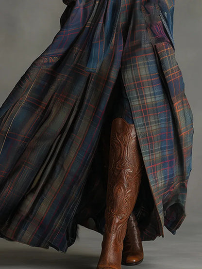 Eden | Blue suede maxi dress