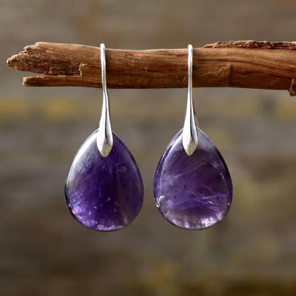 Robin | Amethyst Tear Drop Earrings