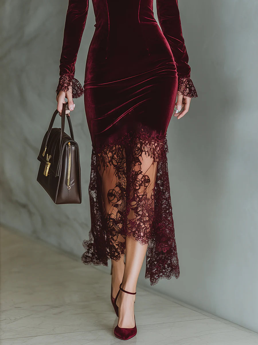 Victoria | Velvetise Lace Maxi Dress