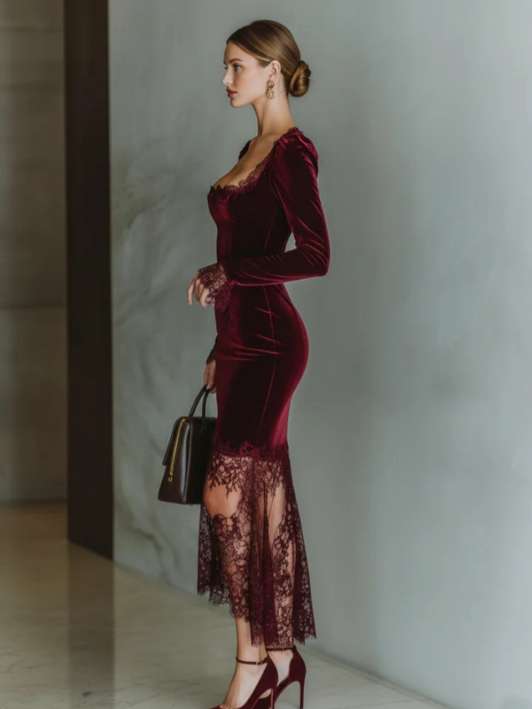 Victoria | Velvetise Lace Maxi Dress