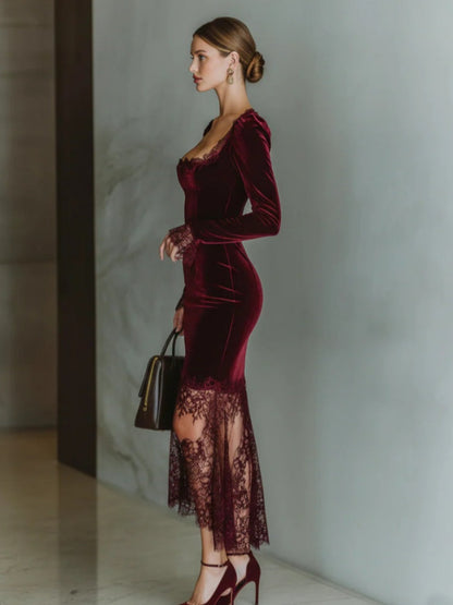 Victoria | Velvetise Lace Maxi Dress