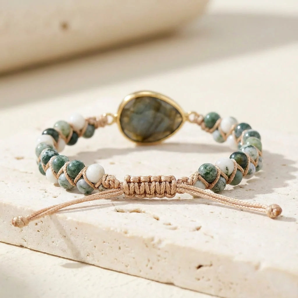 Trisha | Woven Labradorite Bracelet