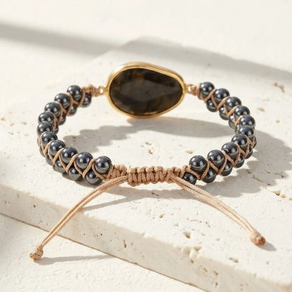 Trisha | Woven Labradorite Bracelet