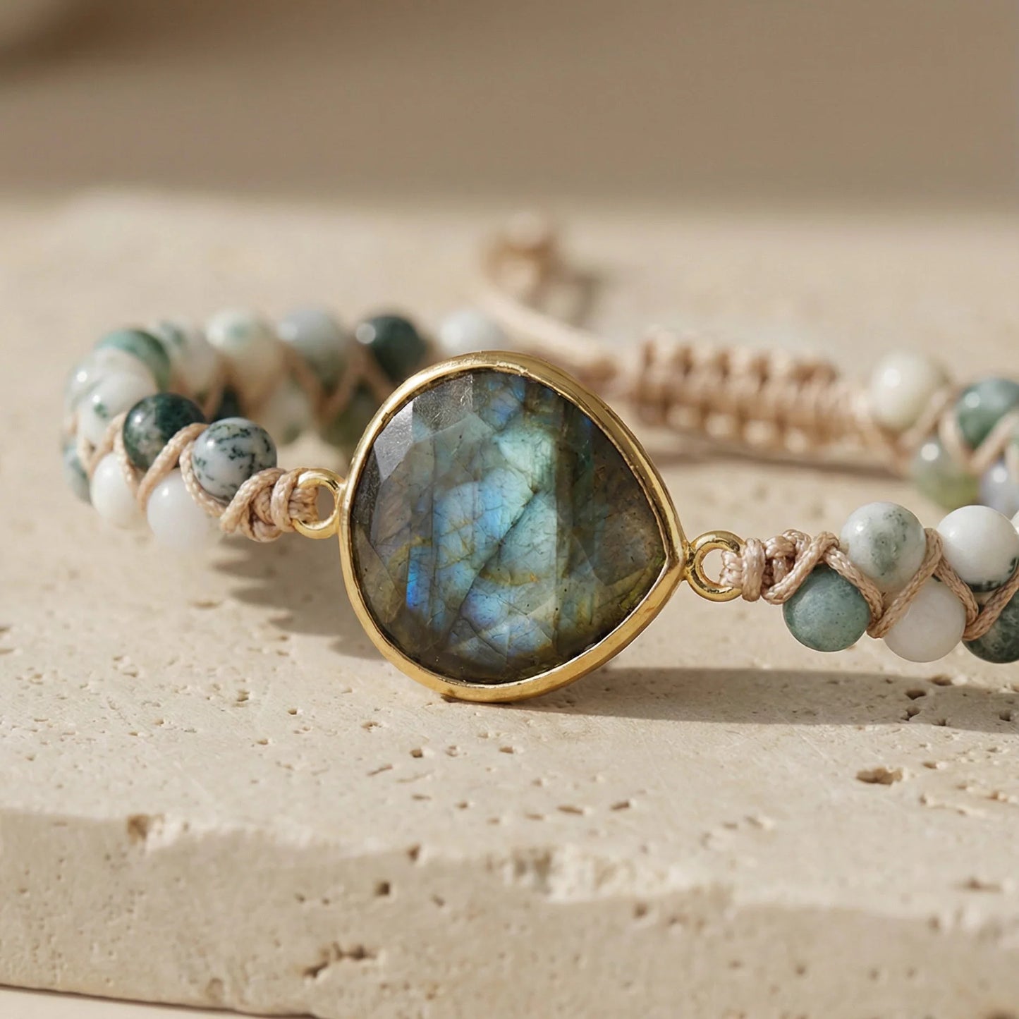 Trisha | Woven Labradorite Bracelet