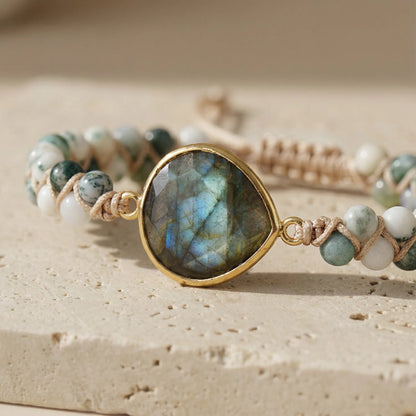 Trisha | Woven Labradorite Bracelet