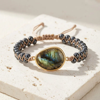 Trisha | Woven Labradorite Bracelet