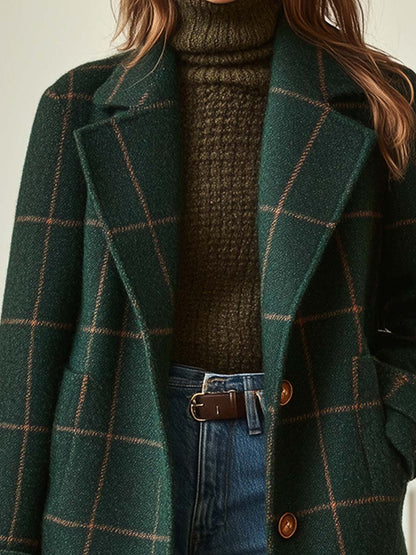 Valeria | Checkered Wool Coat