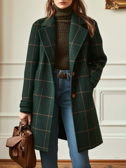 Valeria | Checkered Wool Coat