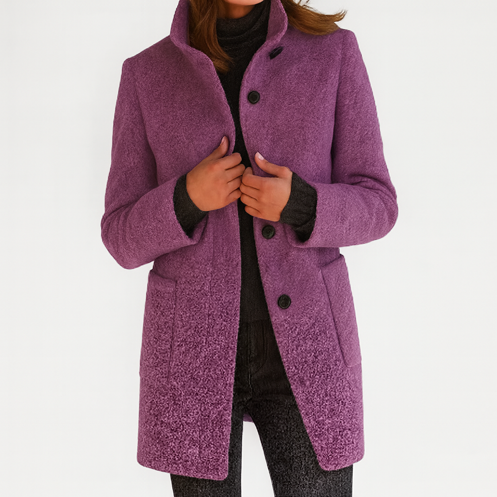 René | High Collar Coat