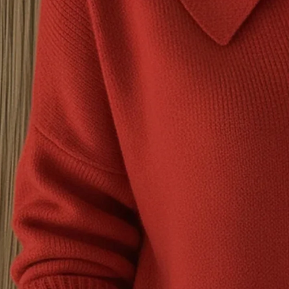 Marie | Cardigan with pearl ribbed collar and lapels