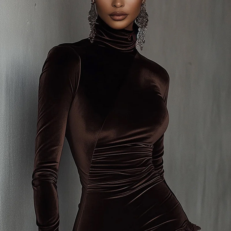 Dixie | Asymmetrical Dress with lace trim