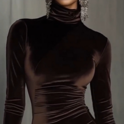 Dixie | Asymmetrical Dress with lace trim